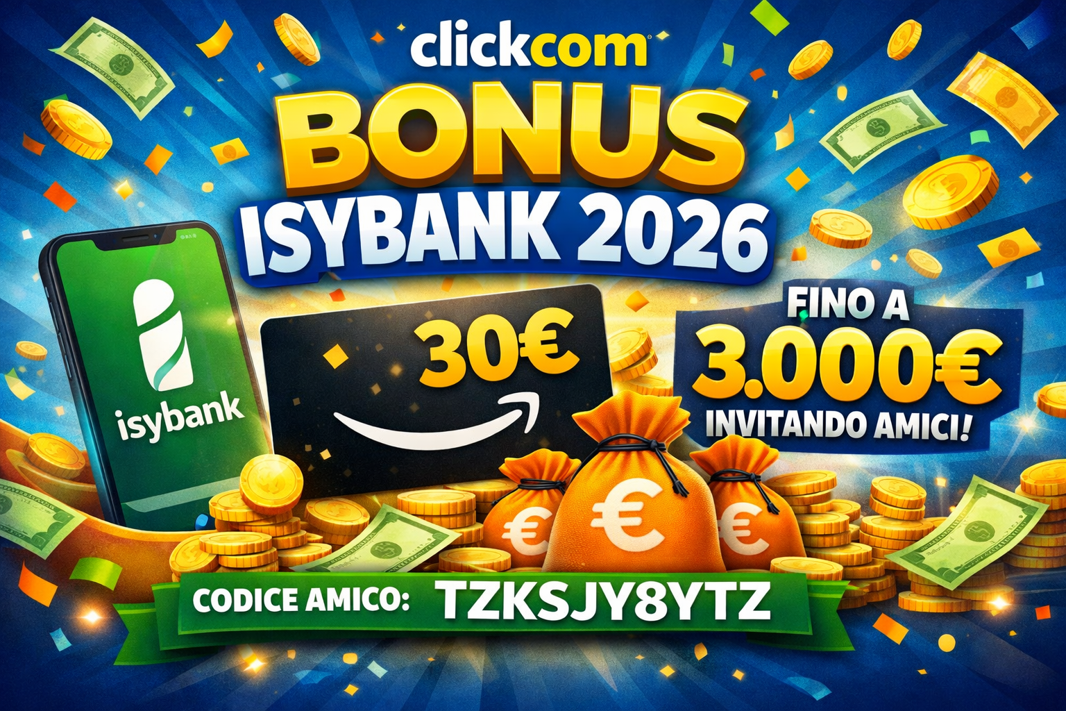 Bonus Isybank 2026 Buono Amazon Da 30 Gratis Fino A 3 000 